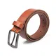 Herren Gürtel Männergürtel Gürtelschnalle Jeansgürtel Belt Gurt Riemen (85 cm, Cognac)