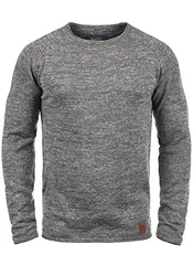 Blend Dan Herren Strickpullover Feinstrick Mit Rundhals (20700587ME) Pewter Mix (70817)