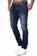MERISH Jeans Herren Slim Fit Stretch Jeanshose Designer Hose Denim 9148-2100 (32-32, 503-3 Dunkelblau)
