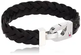 Tommy Hilfiger Jewelry Herren-Armband Men's Casual Edelstahl Leder 20.5 cm-2700872