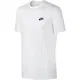 Nike Herren Club Embroidered Futura T-Shirt, weiß (White/Black), M