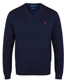 Polo Herren V-Neck Navy (M)