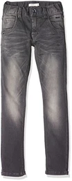 Jungen Nitclas XSL DNM Pant NMT NOOS Straight Hose, Dark Grey Denim, 134