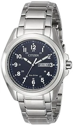 Herren Analog Solar Uhr mit Edelstahl Armband AW0050-58L