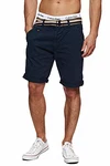 Indicode Herren Cuba Chino Shorts Blau/Navy