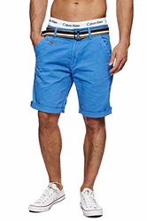 Indicode Herren Cuba Chino Shorts Blau/Palace Blue