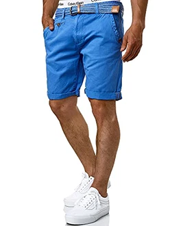 Indicode Herren Cuba Chino Shorts Blau/Palace Blue Indicode Herren Cuba Chino Shorts Blau/Palace Blue