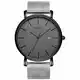 BUREI Herren Uhren Ultra Dünne Schwarze Quartz mit Datumsanzeige SM-19003-P56QQ-D1