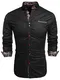 Aulei Herren Hemd slim fit Freizeitbekleidung für Business Hochzeit Fest