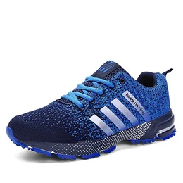 Laufschuhe Retwin Turnschuhe Straßenlaufschuhe Sneaker mit Snake Optik Damen Herren Sportschuhe Blau 42