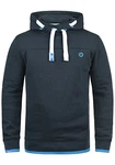 !Solid Benjamin Hood Herren Kapuzenpullover Hoodie Pullover Mit Kapuze Cross-Over-Kragen Und Fleece-Innenseite Insignia Blue