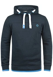 !Solid Benjamin Hood Herren Kapuzenpullover Hoodie Pullover Mit Kapuze Cross-Over-Kragen Und Fleece-Innenseite, Größe:M, Farbe:Insignia Blue (1991)
