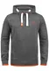 !Solid Benjamin Hood Herren Kapuzenpullover Hoodie Pullover Mit Kapuze Cross-Over-Kragen Und Fleece-Innenseite, Größe:M, Farbe:Grey Melange (8236)