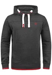!Solid Benjamin Hood Herren Kapuzenpullover Hoodie Pullover Mit Kapuze Cross-Over-Kragen Und Fleece-Innenseite Med Grey !Solid Benjamin Hood Herren Kapuzenpullover Hoodie Pullover Mit Kapuze Cross-Over-Kragen Und Fleece-Innenseite Med Grey