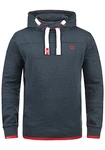 !Solid Benjamin Hood Herren Kapuzenpullover Hoodie Pullover Mit Kapuze Cross-Over-Kragen Und Fleece-Innenseite Insignia Blue Melange !Solid Benjamin Hood Herren Kapuzenpullover Hoodie Pullover Mit Kapuze Cross-Over-Kragen Und Fleece-Innenseite Insignia Blue Melange