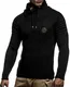 Leif Nelson Herren Strick-Pullover Schalkragen Slim Fit Winter Sommer Moderner Männer schwarzer Pulli T-Shirt Langarm mit Kragen Herren Hoodie-Wollpullover 5235 Schwarz-Anthrazit Medium