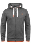!Solid BenjaminZip Herren Sweatjacke Kapuzenjacke Hoodie Mit Kapuze Reißverschluss Und Fleece-Innenseite Grau Melange !Solid BenjaminZip Herren Sweatjacke Kapuzenjacke Hoodie Mit Kapuze Reißverschluss Und Fleece-Innenseite Grau Melange