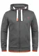 !Solid BenjaminZip Herren Sweatjacke Kapuzenjacke Hoodie Mit Kapuze Reißverschluss Und Fleece-Innenseite, Größe:M, Farbe:Grey Melange (8236)