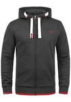 !Solid BenjaminZip Herren Sweatjacke Kapuzenjacke Hoodie Mit Kapuze Reißverschluss Und Fleece-Innenseite Grau !Solid BenjaminZip Herren Sweatjacke Kapuzenjacke Hoodie Mit Kapuze Reißverschluss Und Fleece-Innenseite Grau