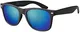 Sonnenbrille La Optica UV 400 CAT 3 CE Damen Herren Nerd - Einzelpack Matt Schwarz (Gläser: Grün Verspiegelt)
