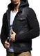 Leif Nelson Herren Strickjacke Jeansjacke Jacke Sweatjacke LN5240; Größe M, Schwarz
