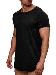 Indicode Herren Willbur Herren T-Shirt Kurzarm Shirt mit Rundhalsausschnitt, Schwarz, M