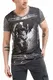 trueprodigy Casual Herren Marken T-Shirt Aufdruck Oberteil Cool Stylisch V-Ausschnitt Kurzarm Slim Fit Shirt Männer Bedruckt, Größe:M, Farben:Anthrazite