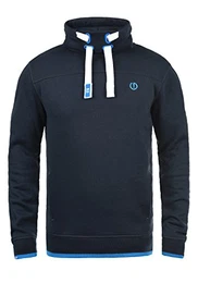 !Solid Benjamin Herren Sweatshirt Pullover Pulli Mit Stehkragen Und Fleece-Innenseite, Größe:M, Farbe:Insignia Blue (1991)