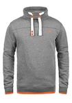 !Solid Benjamin Herren Sweatshirt Pullover Pulli Mit Stehkragen Und Fleece-Innenseite Graumeliert (8236)