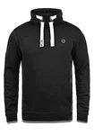 !Solid Benjamin Herren Sweatshirt Pullover Pulli Mit Stehkragen Und Fleece-Innenseite Schwarz