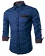 COOFANDY Herren Jeanshemd Slim Fit Hemd Denim Langarmhemd Cowboy-Style Freizeit