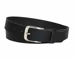 Ledergürtel, 3 cm breit, Made in Germany, echt Leder Gürtel für Damen und Herren, kürzbar (120 cm Gesamtlänge 130 cm, Schwarz)