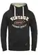 Blend Alejandro Herren Kapuzenpullover Hoodie Pullover Mit Kapuze Cross-Over-Kragen Und Fleece-Innenseite, Größe:M, Farbe:Black (70155)
