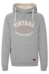 Blend Alejandro Herren Kapuzenpullover Hoodie Pullover Mit Kapuze Cross-Over-Kragen (70818) Zink Mix