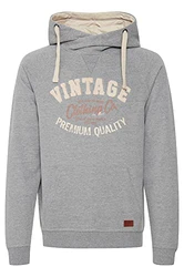 Blend Alejandro Herren Kapuzenpullover Hoodie Pullover Mit Kapuze Cross-Over-Kragen (70818) Zink Mix