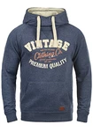 Blend Alejandro Herren Kapuzenpullover Hoodie Pullover Mit Kapuze Cross-Over-Kragen (70818) Navy