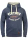 Blend Alejandro Herren Kapuzenpullover Hoodie Pullover Mit Kapuze Cross-Over-Kragen Und Fleece-Innenseite, Größe:M, Farbe:Navy (70230)