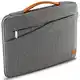 deleyCON Notebook-Tasche für z.B. Netbook Laptop bis 15,6'' (39,62cm) Schutztasche aus robustem Nylon 2 Zubehörfächer verstärkte Polsterwände - Grau
