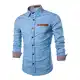 West See Herren Männer Freizeit Hemd Langarm Shirts Slim Fit Business Bügelleicht (DE M, Hellblau)