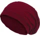 style3 Slouch Beanie aus atmungsaktivem, feinem und leichten Jersey Unisex Mütze Haube Bini Einheitsgröße, Farbe:Dunkelrot