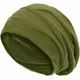 style3 Slouch Beanie aus atmungsaktivem, feinem und leichten Jersey Unisex Mütze Haube Bini Einheitsgröße, Farbe:Oliv