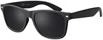 La Optica B.L.M. Sonnenbrille UV400 CAT 3 Retro Vintage Nerd Matt Schwarz/Grau