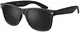 La Optica B.L.M. Sonnenbrille Herren Retro Vintage UV 400 CAT 3 CE Damen Nerd Sport - Matt Schwarz (Gläser: Grau)