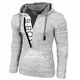 Kapuzenjacke Herren Winter Top Kapuzenpullover Reißverschluss Pulli Sweatshirt Jacke BB-277 Neu, Farbe:Grau, Größe:M