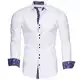 Kayhan Herren Hemd ROYAL Paisley Weiß/Dunkelblau(M)