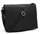 Bovari echt Leder Messenger Bag Umhängetasche Schultertasche Laptoptasche Notebooktasche (bis 15,6 Zoll) Model Metz - Herren Damen - 39x31x9 cm - Limited Premium Edition (schwarz matt)