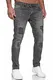 Tazzio Slim Fit Herren Destroyed Look Stretch Jeans Hose Denim 16525, Schwarz, 32W/32L
