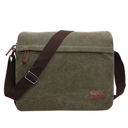 SUPA MODERN Umhängetasche Leinwand Messenger Bag Laptop Tasche Computer Tasche, 14 Zoll Umhängetasche aus Segeltuch Tasche Arbeiten Tasche Umhängetasche für Männer und Frauen by