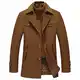 Allthemen Wintermantel Kurzmantel Herren Schwarz Wollmantel Stehkragen Herren Winter Mantel Warm Kurz Slim Fit Winterjacke Business