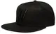 Whatever® - Snapback Bestickt mit Logo   schwarz auf schwarz   Baseball Cap   Größenverstellbar   Cap Hut Mütze Cappy Basecap - Black in Black